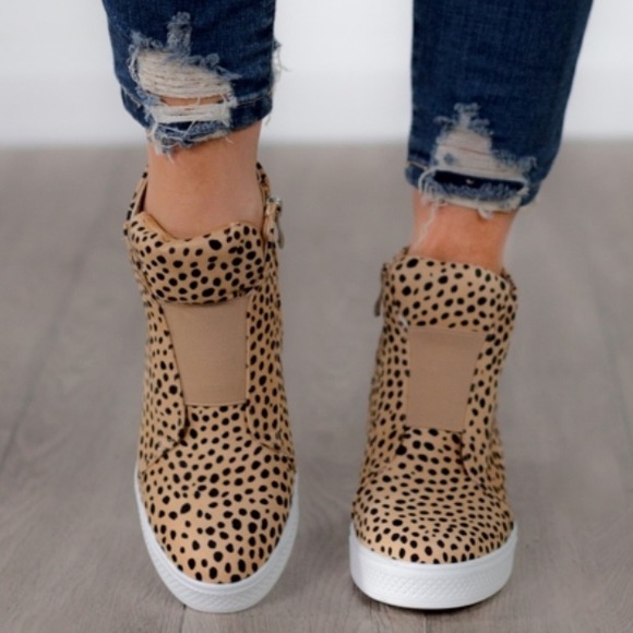 CCOCCI Shoes Leopard Wedge Sneakers Poshmark